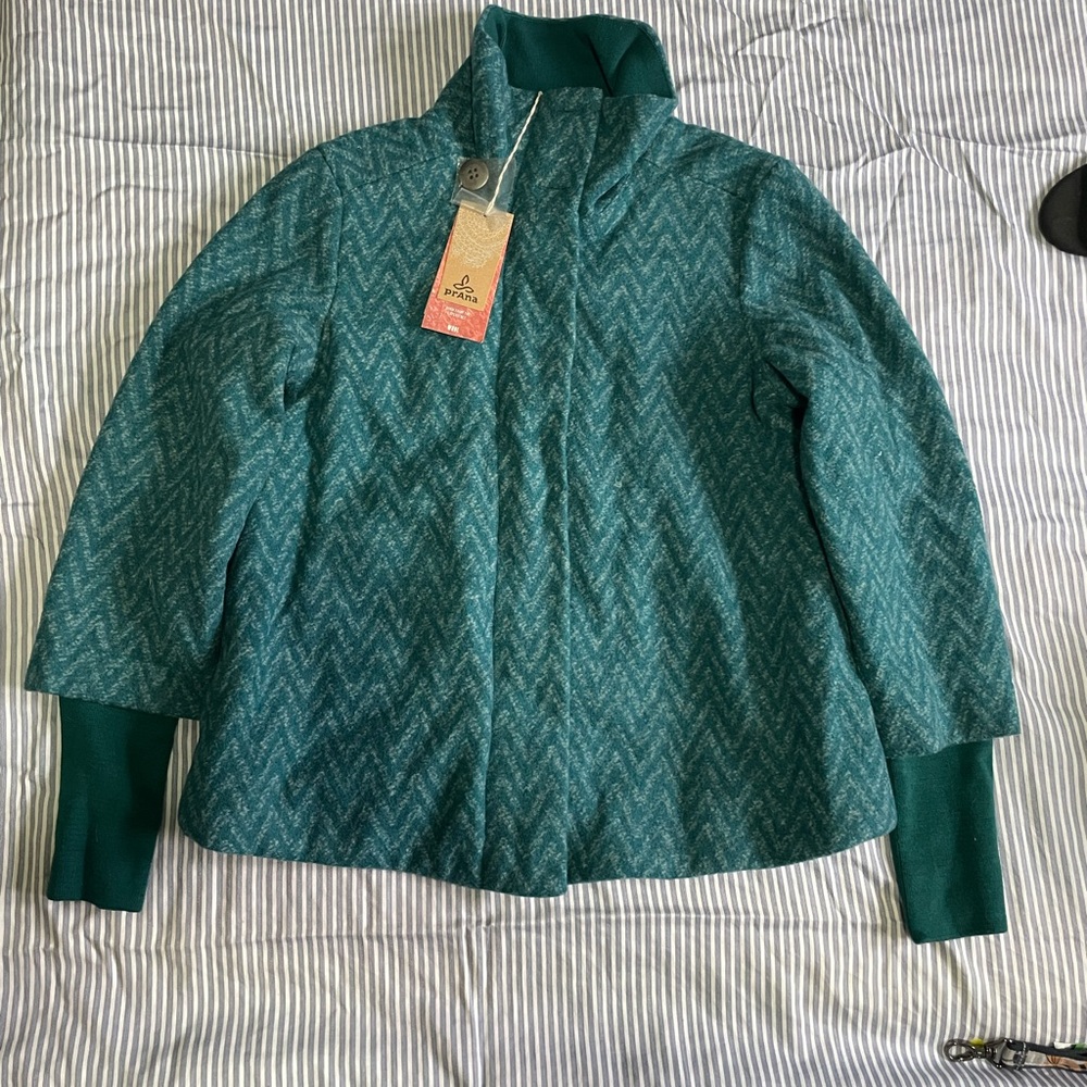 NWT Prana Teal Wool Lilly Jacket XS